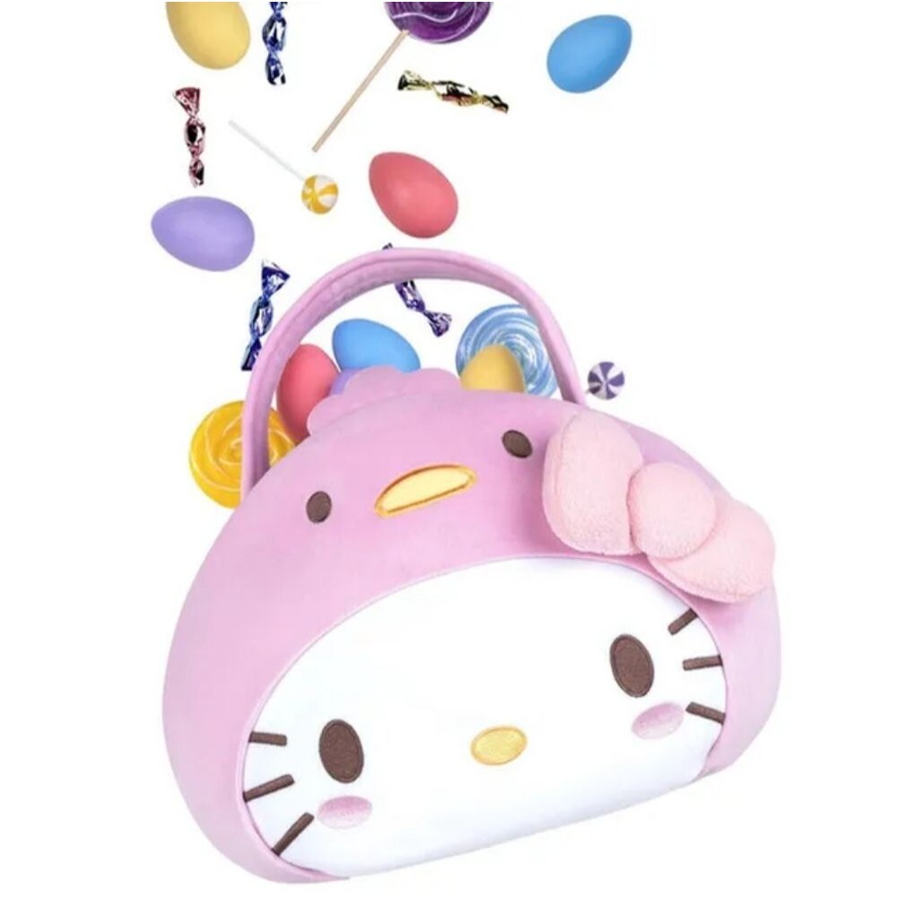 Sanrio Hello Kitty & Friends NWT Pink Plush Easter/Halloween Basket Pail- 15in - Picture 3 of 12